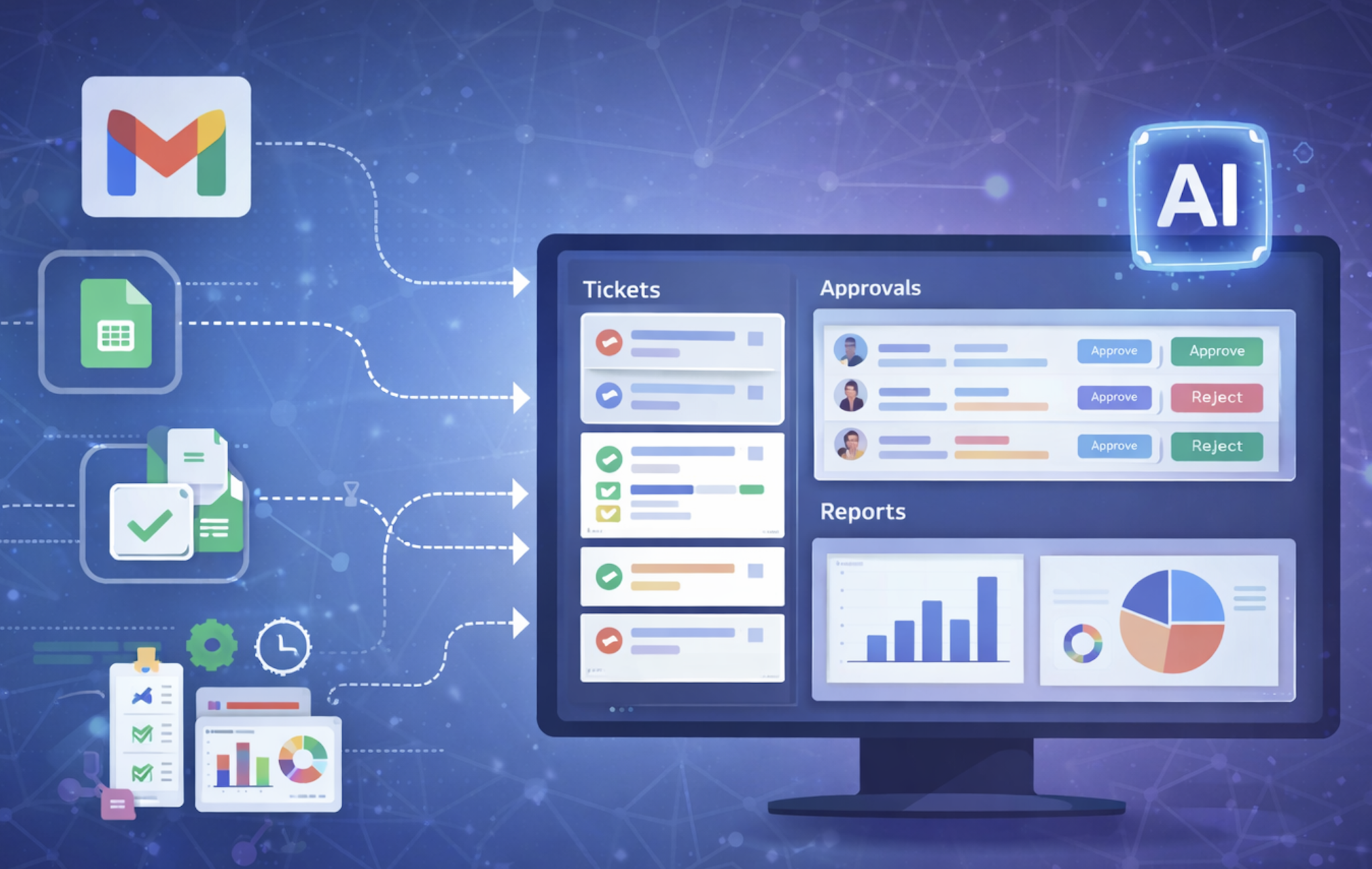 Demo: Photo → Extraction → Ticket → Sheets Update